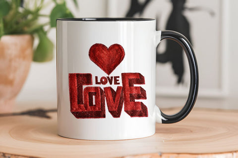 Love Valentine's Day Red Heart PNG Design SVG Angelina750 