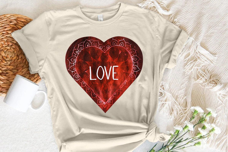 Love Valentine's Day Red Heart PNG Design SVG Angelina750 