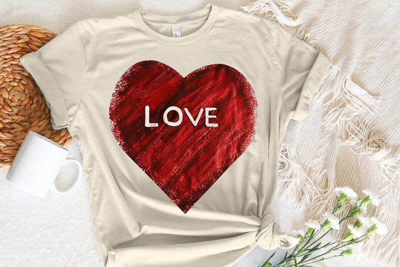 Love Valentine's Day Red Heart PNG Design SVG Angelina750 