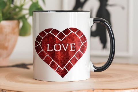 Love Valentine's Day Red Heart PNG Design SVG Angelina750 