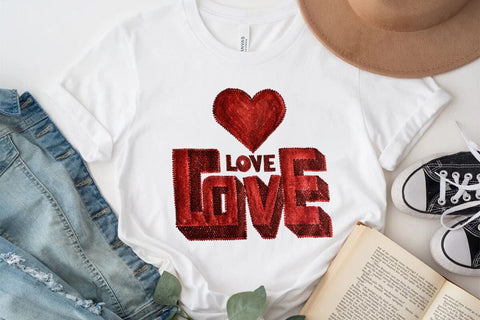 Love Valentine's Day Red Heart PNG Design SVG Angelina750 