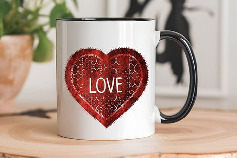 Love Valentine's Day Red Heart PNG Design SVG Angelina750 