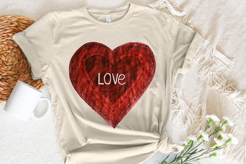 Love Valentine's Day Red Heart PNG Design SVG Angelina750 