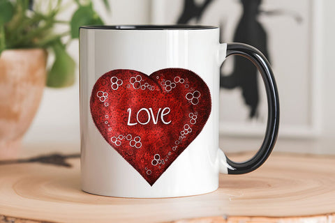 Love Valentine's Day Red Heart PNG Design SVG Angelina750 