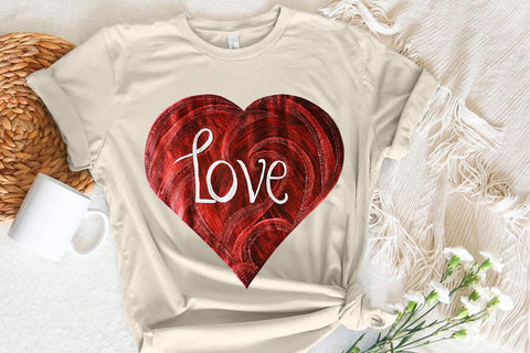 Love Valentine's Day Red Heart PNG Design SVG Angelina750 