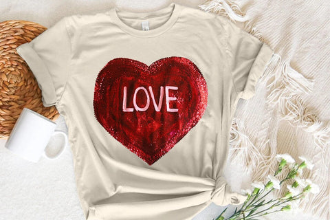 Love Valentine's Day Red Heart PNG Design SVG Angelina750 