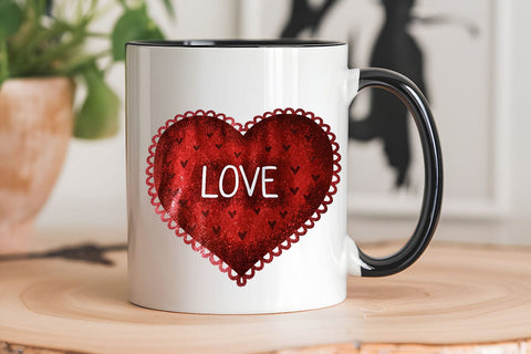 Love Valentine's Day Red Heart PNG Design SVG Angelina750 