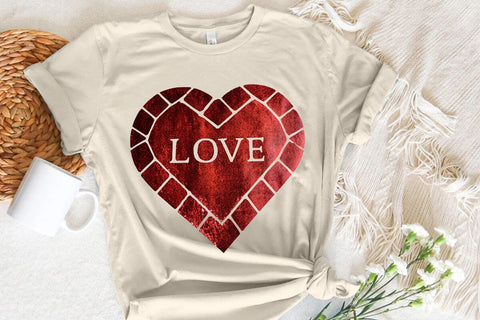 Love Valentine's Day Red Heart PNG Design SVG Angelina750 