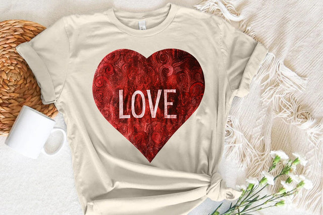 Love Valentine's Day Red Heart PNG Design SVG Angelina750 