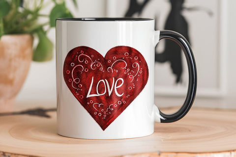 Love Valentine's Day Red Heart PNG Design SVG Angelina750 