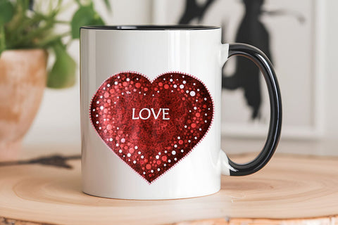 Love Valentine's Day Red Heart PNG Design SVG Angelina750 