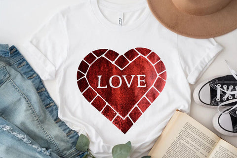 Love Valentine's Day Red Heart PNG Design SVG Angelina750 