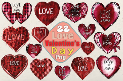 Love Valentines Png Bundle SVG Angelina750 