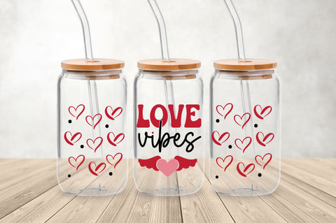 Love vibes Can Glass Wrap svg Design SVG Regulrcrative 