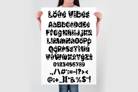 Love Vibes Font - Groovy Font, Heart Font OTF, SVG, Valentines Day Font, Cute Retro Font, Cricut Font, Procreate Fonts, Love Letters SVG TonisArtStudio 