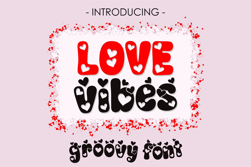 Love Vibes Font - Groovy Font, Heart Font OTF, SVG, Valentines Day Font, Cute Retro Font, Cricut Font, Procreate Fonts, Love Letters SVG TonisArtStudio 