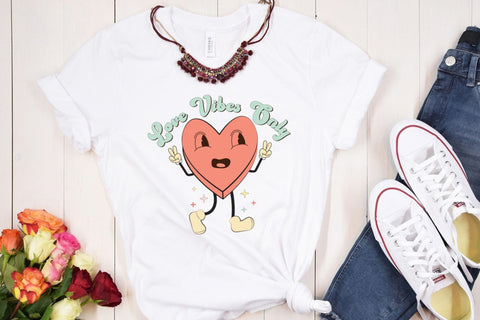 Love Vibes Only | Retro Valentine Sublimation Sublimation CraftLabSVG 