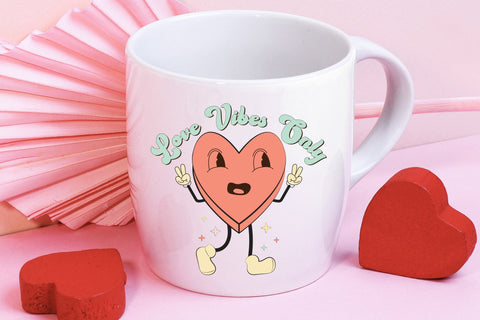 Love Vibes Only | Retro Valentine Sublimation Sublimation CraftLabSVG 