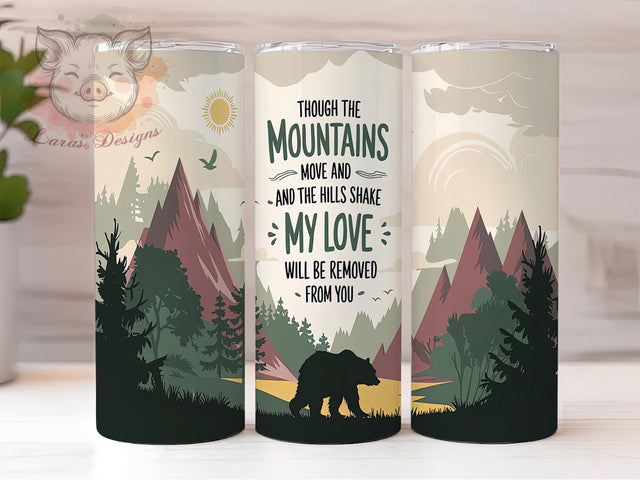 Love Will Not Be Removed Isaiah 5410 Tumbler Wrap, Love Will Not Be Removed, 20oz Tumbler Wrap, Sublimation Design, Christian Gift, Inspirational Drinkware, Bible Verse Decor Sublimation Lara' s Designs 