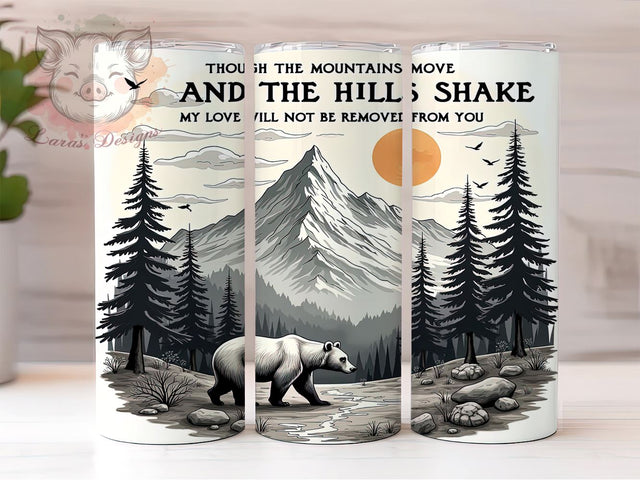 Love Will Not Be Removed Isaiah 5410 Tumbler Wrap, Love Will Not Be Removed, 20oz Tumbler Wrap, Sublimation Design, Christian Gift, Inspirational Drinkware, Bible Verse Decor Sublimation Lara' s Designs 