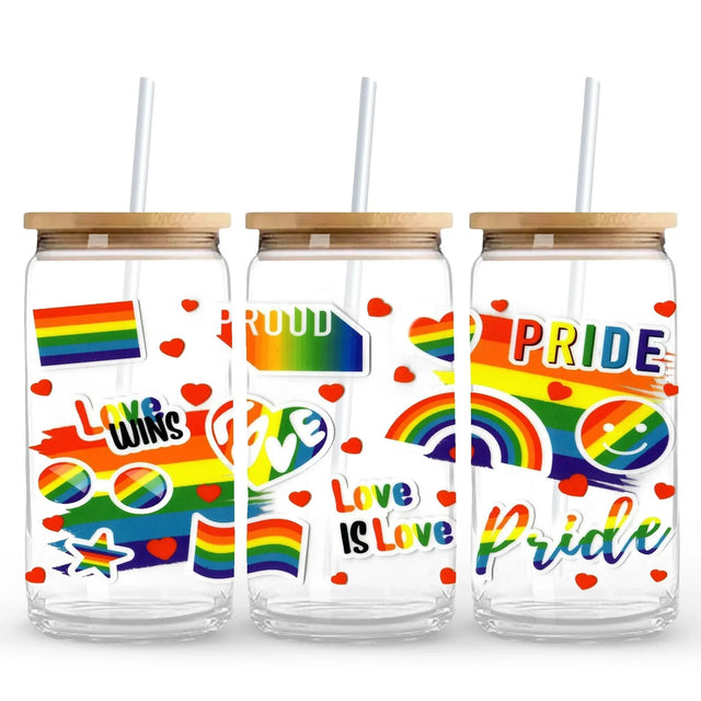 Love Wins Rainbow 9.7 x 4.3 UV Wrap (Cup NOT Included) Physical DIY Craft Warehouse 