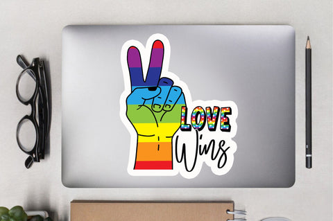 Love wins Sticker Design Sublimation Regulrcrative 