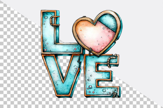 love with a heart PNG Sublimation SVGArt 