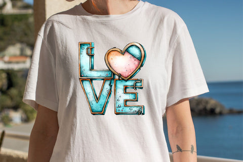 love with a heart PNG Sublimation SVGArt 
