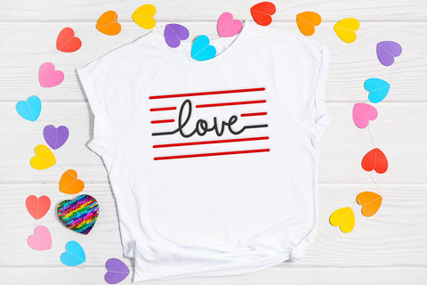 Love with Rainbow Lines Embroidery Embroidery/Applique DESIGNS Risa Rocks It 
