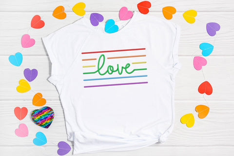 Love with Rainbow Lines Embroidery Embroidery/Applique DESIGNS Risa Rocks It 