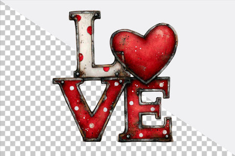 Love with Red Heart PNG Sublimation SVGArt 