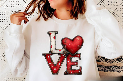 Love with Red Heart PNG Sublimation SVGArt 