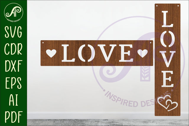 Love Word wall art sign, SVG file SVG APInspireddesigns 