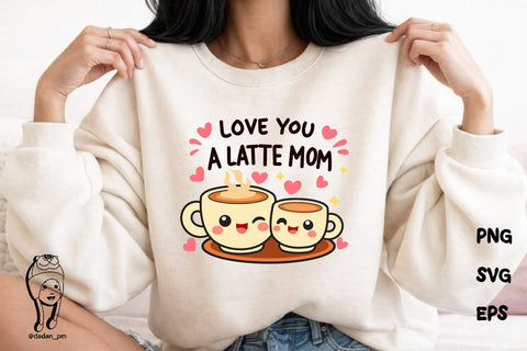 Love You A Latte Mom Cute Coffee SVG SVG dadan_pm 