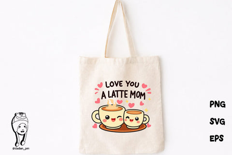 Love You A Latte Mom Cute Coffee SVG SVG dadan_pm 