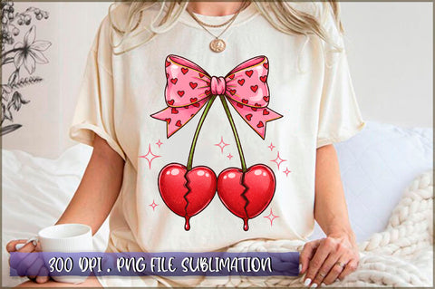 Love You Cherry Much Coquette Bow Png Sublimation Sublimation Shetara Begum 