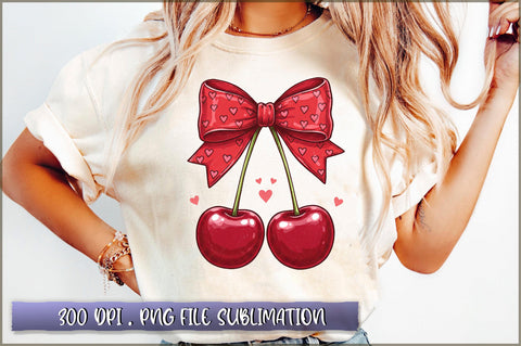 Love You Cherry Much Pink Valentine PNG Sublimation Shetara Begum 