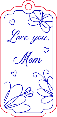 Love you Mom gift tag svg, Mothers day laser cut SVG AnastasiyaArtDesign 