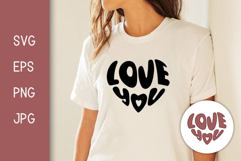 Love You SVG | Valentine PNG Sublimation | Black & Color SVG AnnaViolet_store 