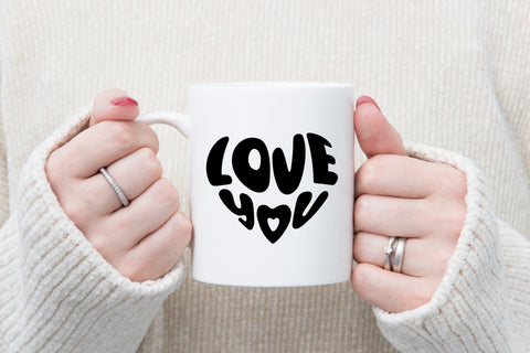 Love You SVG | Valentine PNG Sublimation | Black & Color SVG AnnaViolet_store 