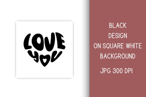 Love You SVG | Valentine PNG Sublimation | Black & Color SVG AnnaViolet_store 