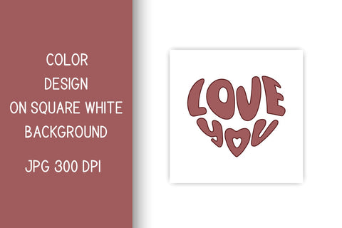 Love You SVG | Valentine PNG Sublimation | Black & Color SVG AnnaViolet_store 