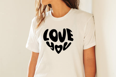 Love You SVG | Valentine PNG Sublimation | Black & Color SVG AnnaViolet_store 