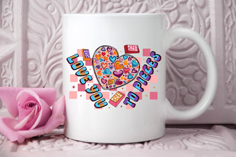 Love you to pieces PNG Design Sublimation Regulrcrative 