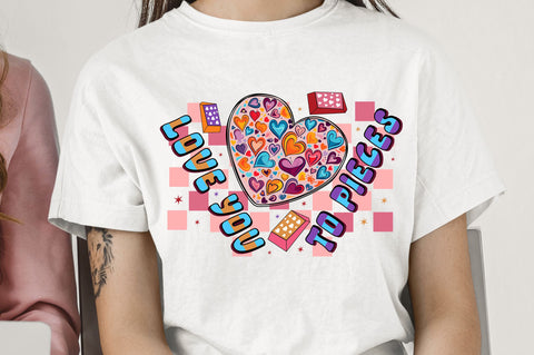 Love you to pieces PNG Design Sublimation Regulrcrative 