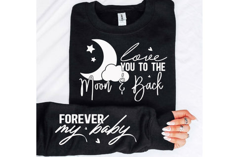 Love You To The Moon Sleeve SVG Design SVG Regulrcrative 