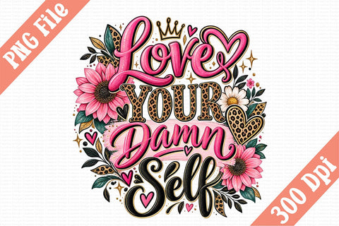 Love Your Damn Self PNG Sublimation Craftlabsvg24 