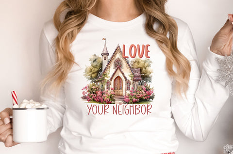 Love your neighbor png design Sublimation Regulrcrative 