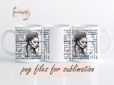 Love yourself Black Woman png wrap, Affirmations png, Black woman wrap, empowerment lover present, inspirational lover present Sublimation PrintingLife 