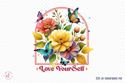 Love Yourself PNG Sublimation Design Sublimation CraftLabSVG 